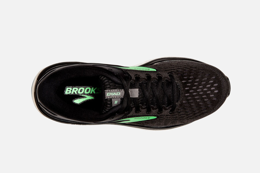 Dyad 11 Road Brooks Running Shoes NZ Womens - Black/Green - BVQEUC-836